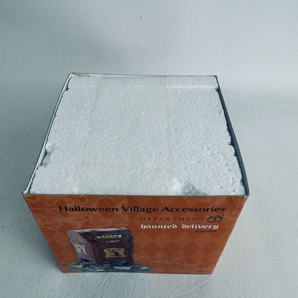 Department Dept 56 Halloween Village Accessories Haunted Delivery Mailbox New - Picture 3 of 7